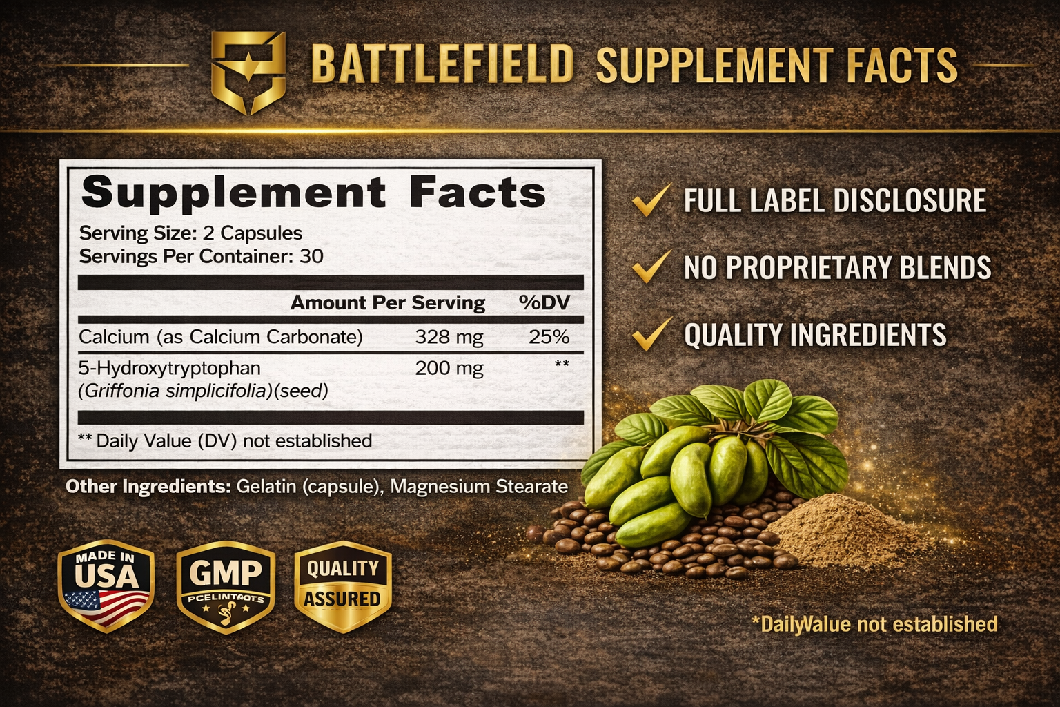 5-HTP INFOGRAPHIC | Battlefield Essentials home 5-HTP INFOGRAPHIC Image
