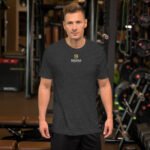 Battlefield Essentials Warriors Train Standard Tee. Dark Grey Heather Front. | Battlefield Essentials home Battlefield Essentials Warriors Train Standard Tee.