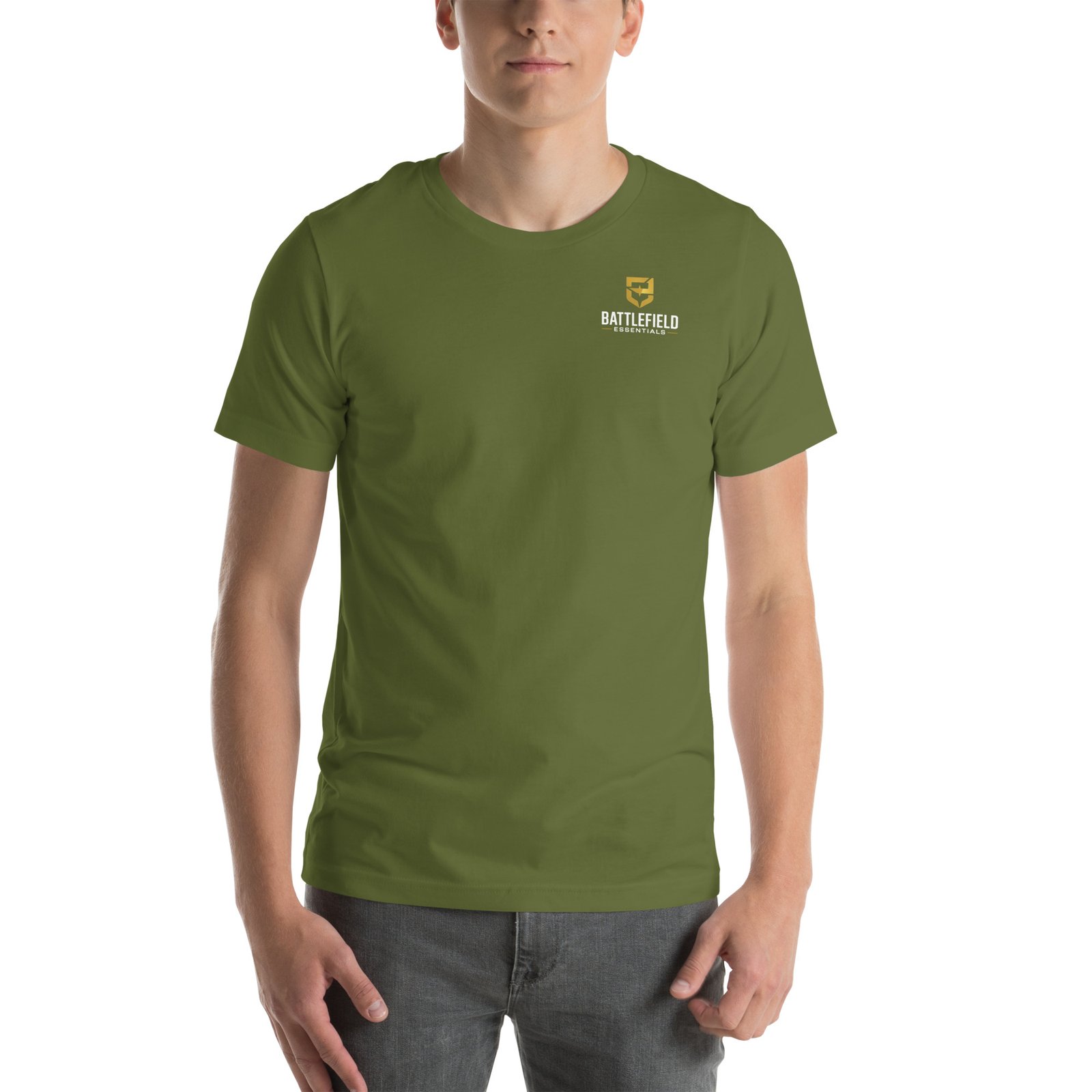 unisex-staple-t-shirt-olive-front-69bdcfd5cd1bajpg | Battlefield Essentials home