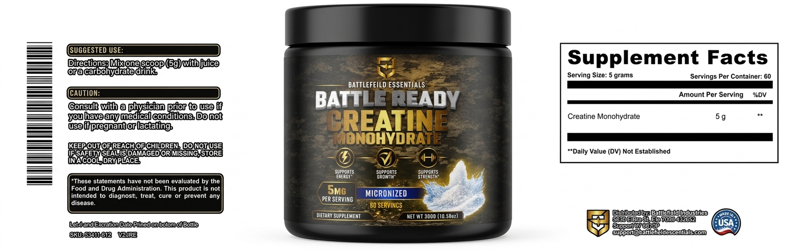 Creatine Product Image | Battlefield Essentials home