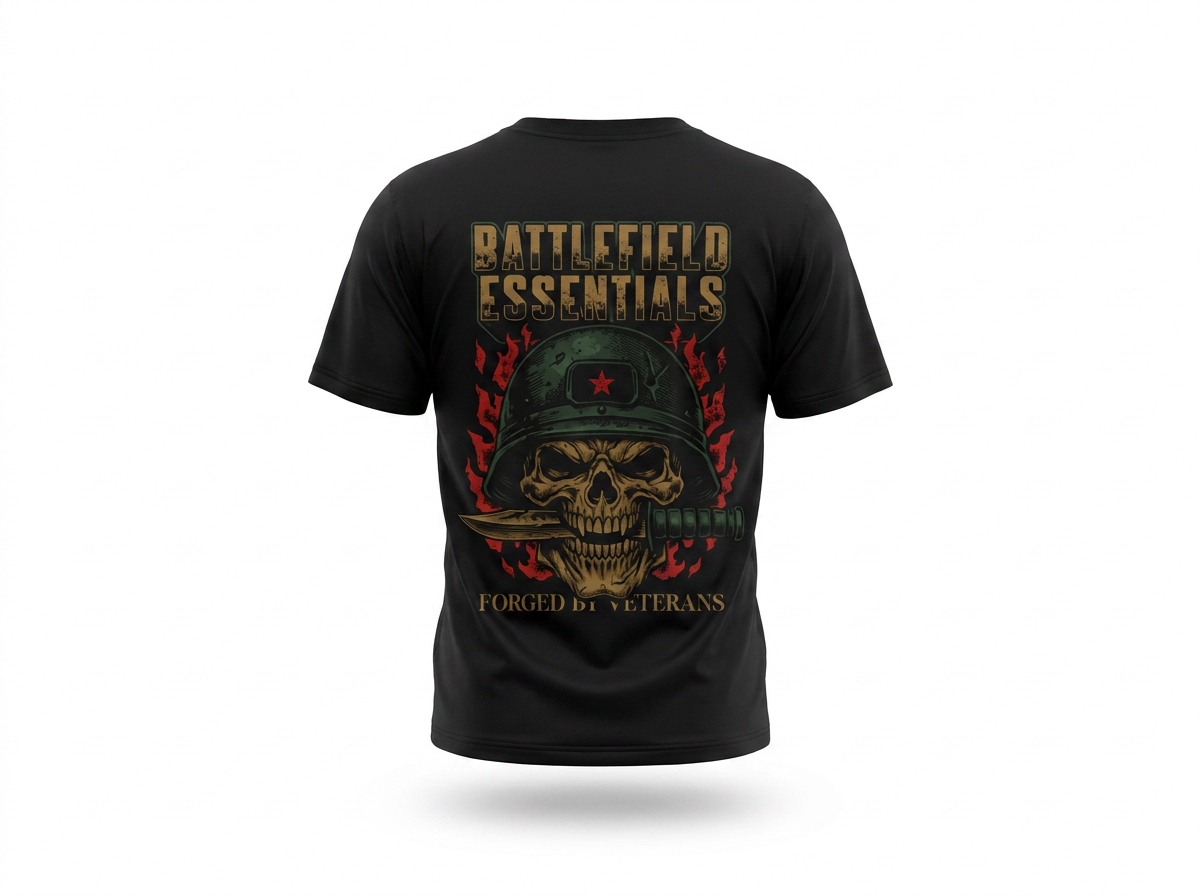 forged by discipline skull t shirt | battlefield essentials